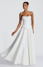 Mira Maxi Skirt - Ivory Skirt Babyboo Fashion Premium Exclusive Design