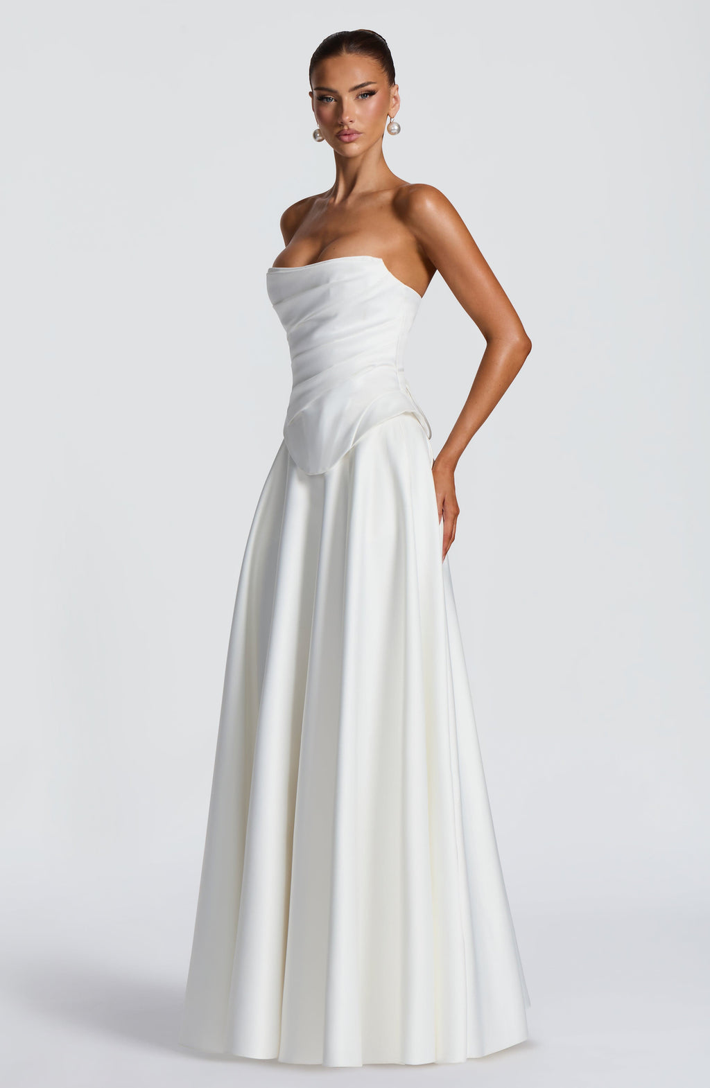 Mira Maxi Skirt - Ivory Skirt Babyboo Fashion Premium Exclusive Design