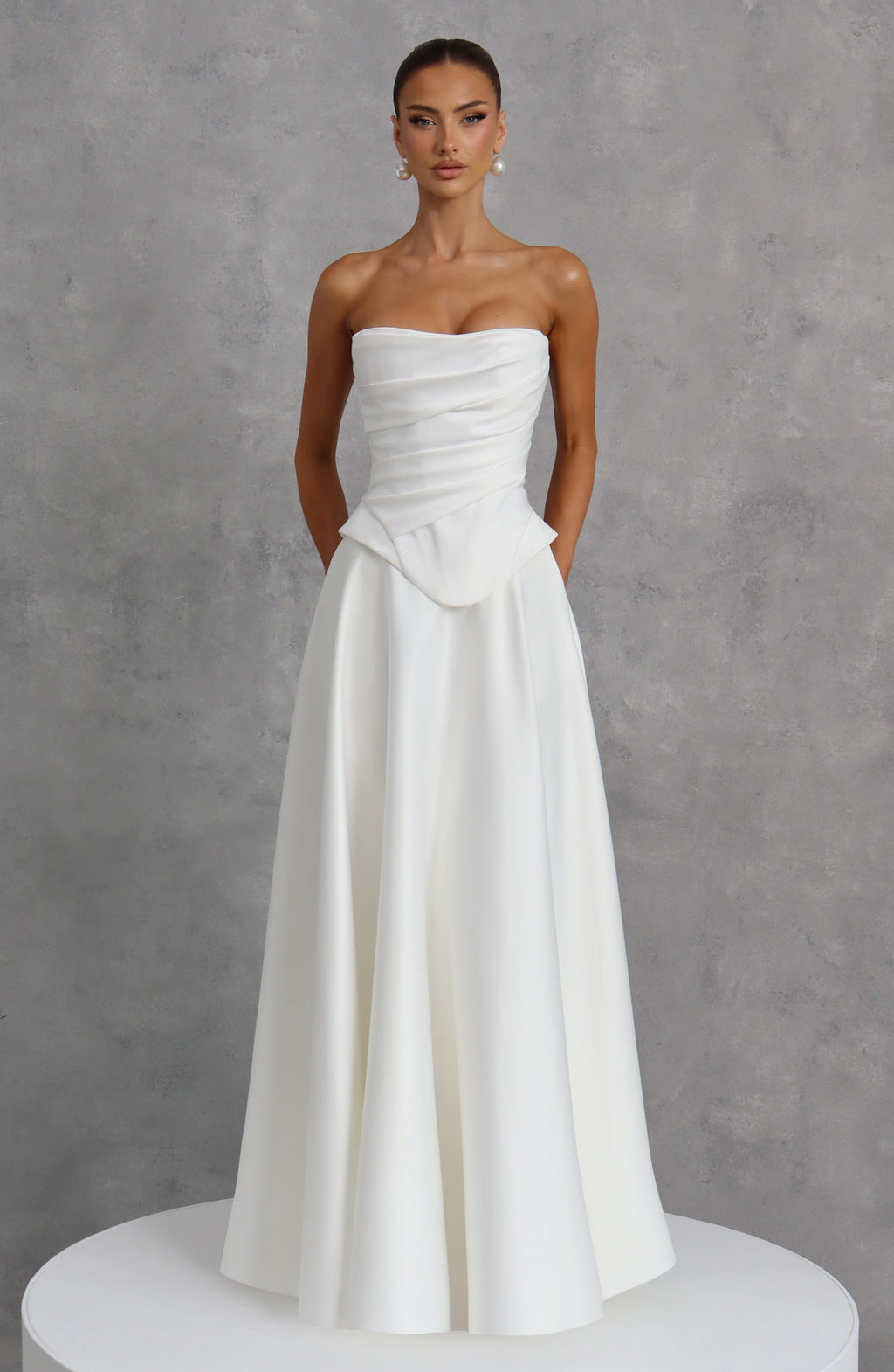 Mira Maxi Skirt - Ivory Skirt Babyboo Fashion Premium Exclusive Design