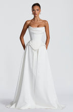 Neri Skirt Train - Ivory Skirt Babyboo Fashion Premium Exclusive Design