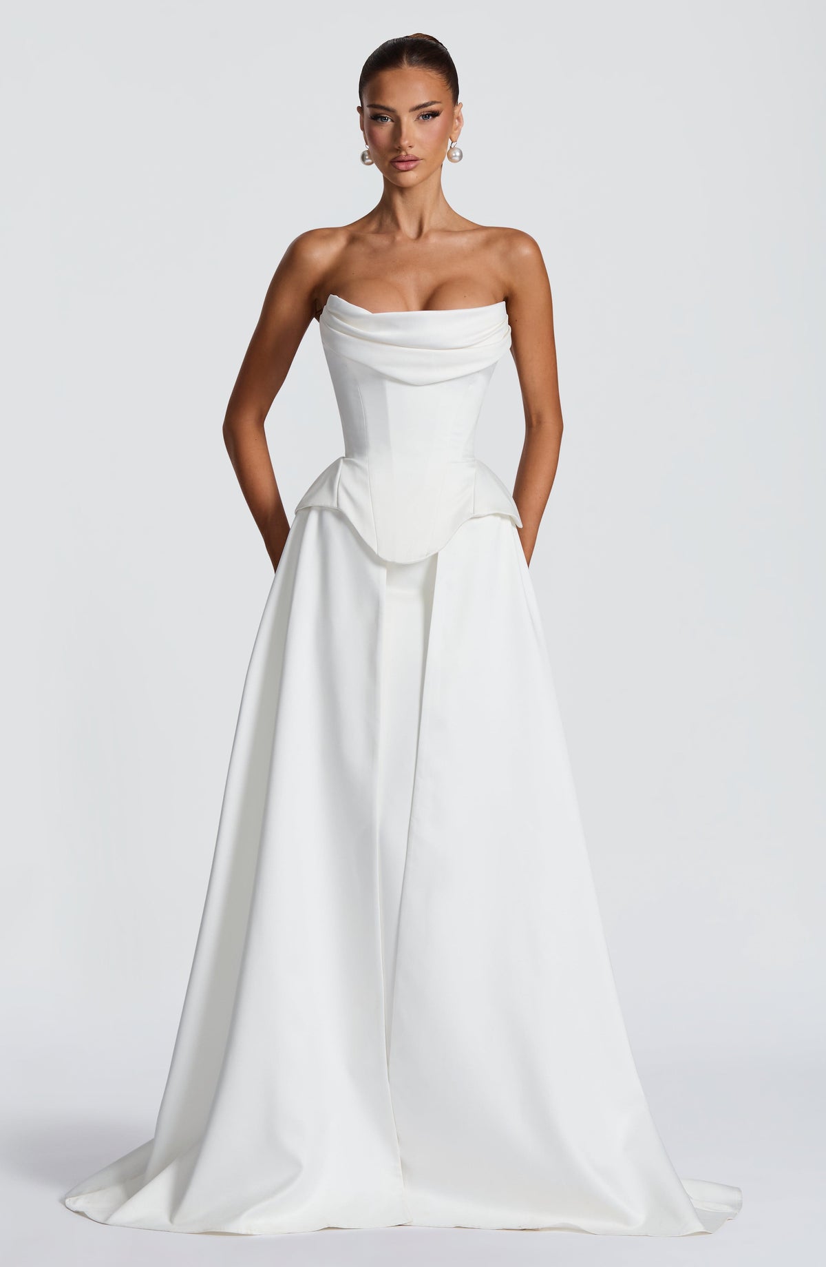 Neri Skirt Train - Ivory Skirt Babyboo Fashion Premium Exclusive Design