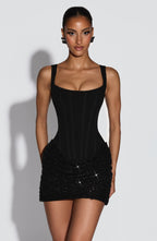 Vestido Curto com Corpete Luar do Vale